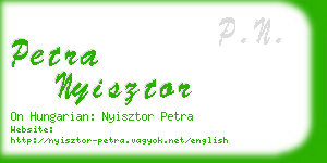 petra nyisztor business card